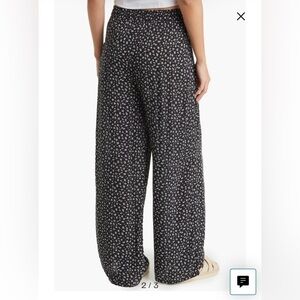 Women's Black Floral Pants